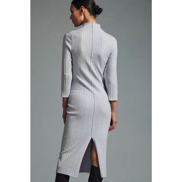 Daily Practice by Anthropologie Gray Textured Column Midi Sweater Dress Size 2X - Picture 3 of 11